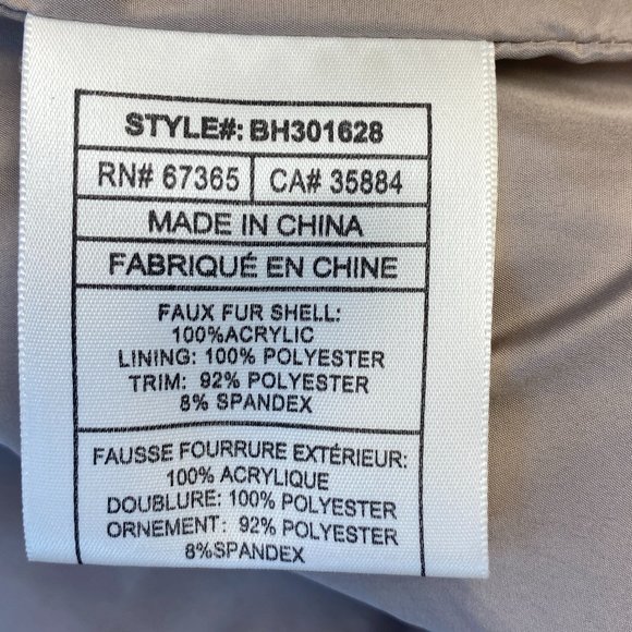 BB Dakota Cream and Tan Faux Fur Vest - Picture 13 of 15